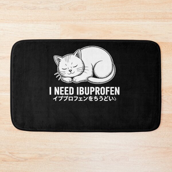 Item preview, I Need Ibuprofen Funny Cat Meme Japanese designed and sold by Dressed For  Duty.