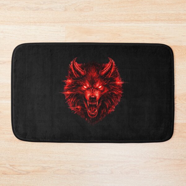 Item preview, Glitch Demon Wolf Red Neon – Cyberpunk Beast designed and sold by unglaublichGut.