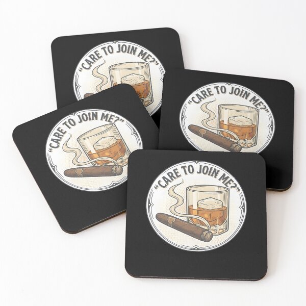 Item preview, Care To Join Me Cigars And Whiskey Drinking Dad Smoking Gift designed and sold by phoebelevine.