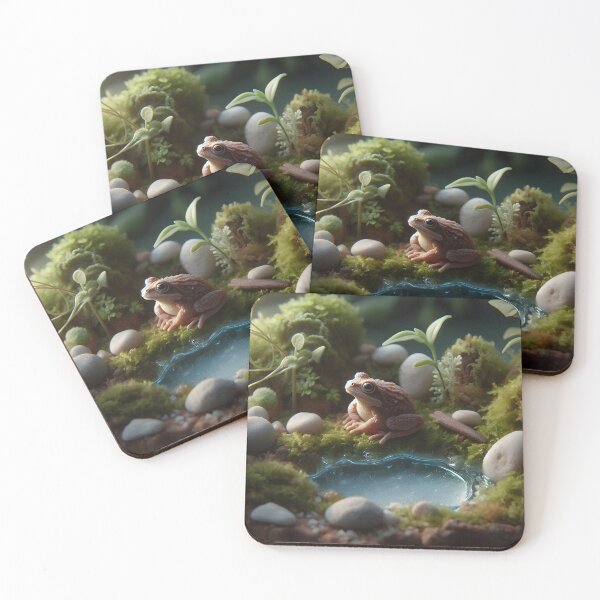 Item preview, Clay Frog Pond – Mini Nature Scene designed and sold by jdz031.