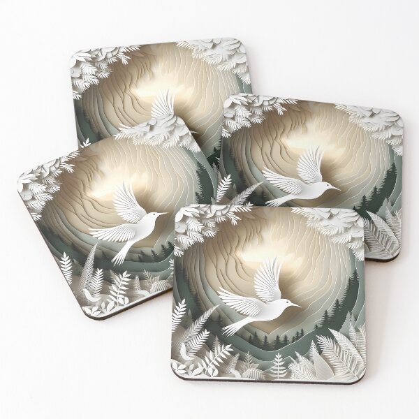 Item preview, Paper Bird Flight – Layered Forest Art designed and sold by jdz031.