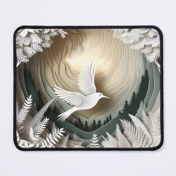 Item preview, Paper Bird Flight – Layered Forest Art designed and sold by jdz031.