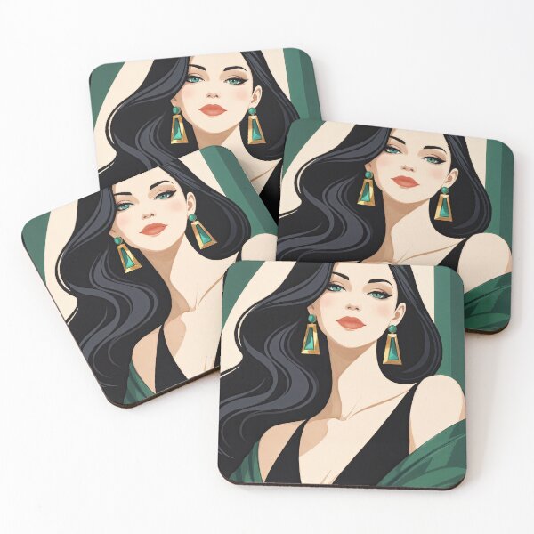 Item preview, Emerald Elegance – Refined Portrait designed and sold by ForeverPrintsOK.