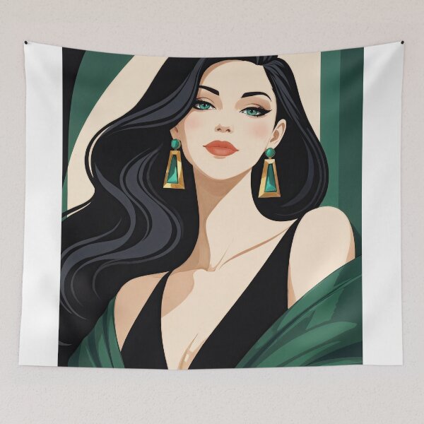Item preview, Emerald Elegance – Refined Portrait designed and sold by ForeverPrintsOK.