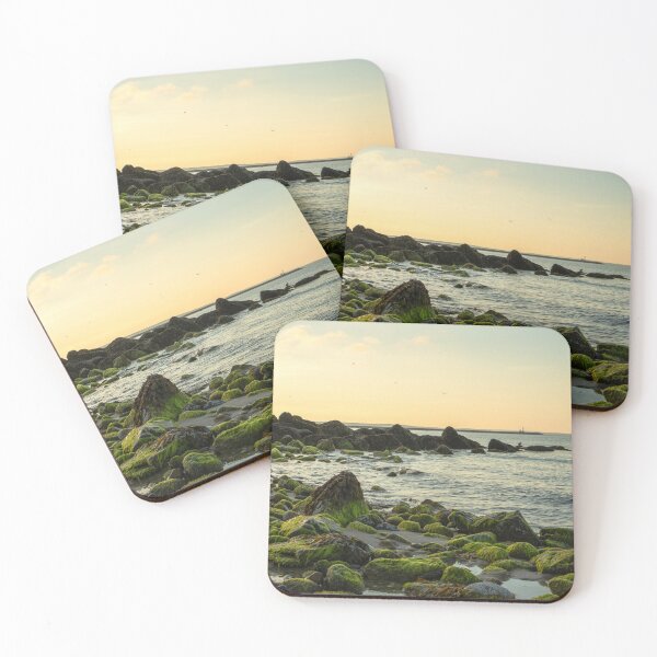 Item preview, Cod Mossy Rocks Golden Sunset Coastal Massachusetts designed and sold by MDCCo.