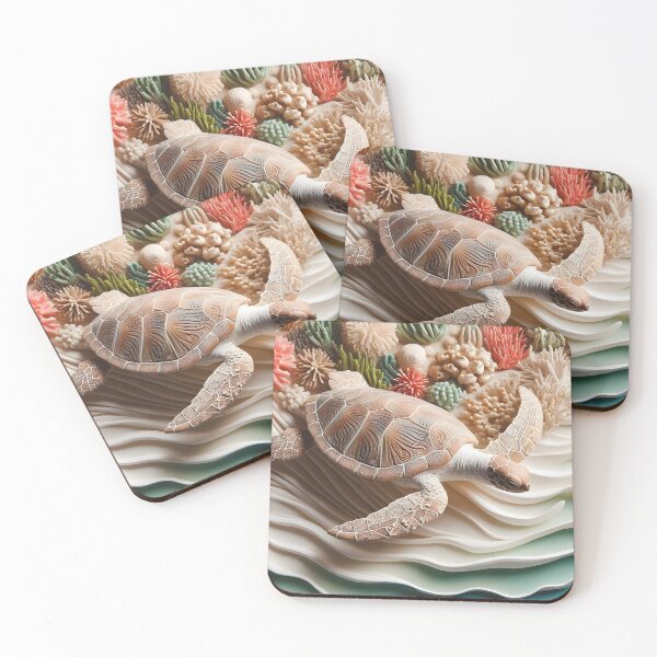 Item preview, Mixed Media Turtle – Handcrafted Ocean Scene designed and sold by jdz031.