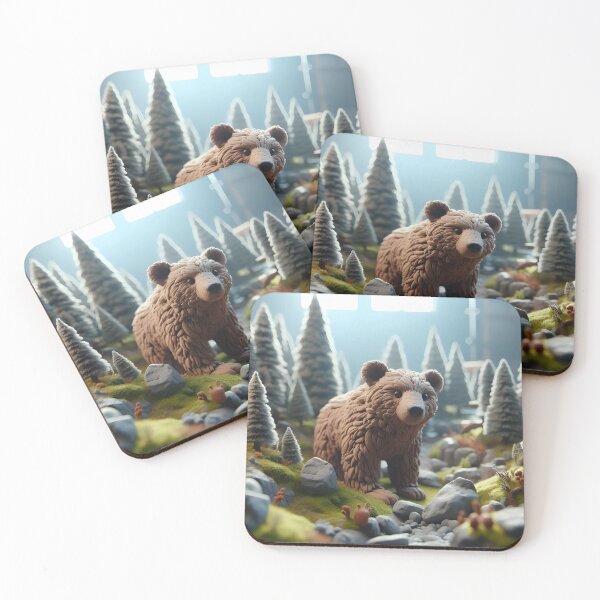 Item preview, Premium Clay Bear – Cinematic Forest Scene designed and sold by jdz031.