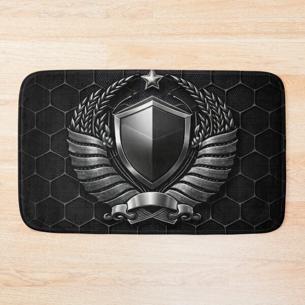 Item preview, Black Shield Crest Emblem | Dark Metallic Heraldic Badge Design designed and sold by Kaleidoscope Print.