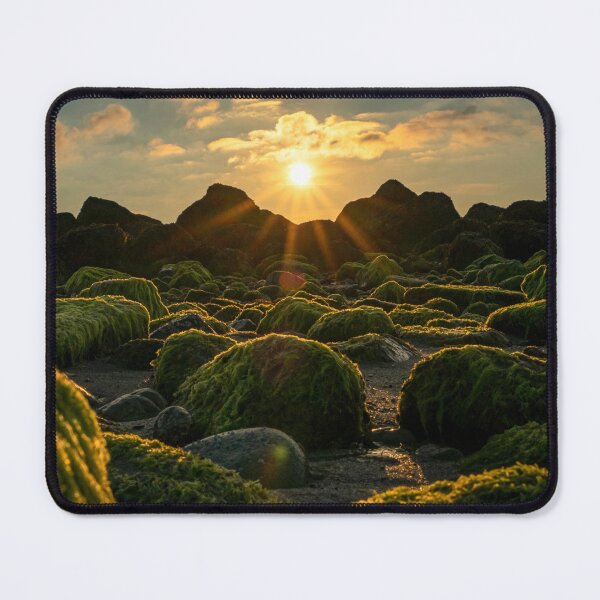 Item preview, Cape Cod Sunset Burst Mossy Rocks Dramatic Coastal designed and sold by MDCCo.