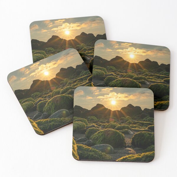 Item preview, Cape Cod Sunset Burst Mossy Rocks Dramatic Coastal designed and sold by MDCCo.