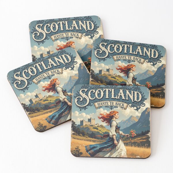 Item preview, Haste ye back Scottish Heritage Retro Travel Poster designed and sold by BorgSpareParts.