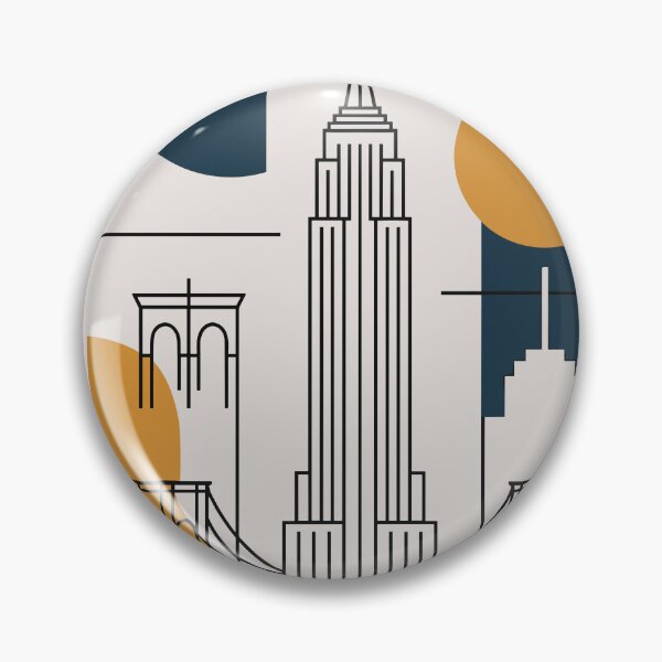 Item preview, New York Minimal Skyline – Monochrome City Poster designed and sold by stmpdwrld.