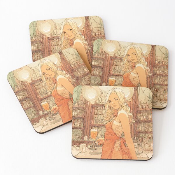 Item preview, Vintage Barmaid Illustration designed and sold by Banal25.