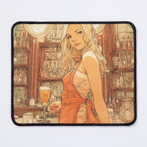 Item preview, Vintage Barmaid Illustration designed and sold by Banal25.