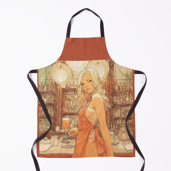 Item preview, Vintage Barmaid Illustration designed and sold by Banal25.