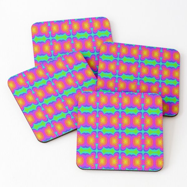 Item preview, Vibrant Retro Hippie Pattern with Curved Motifs designed and sold by anamariafischer.