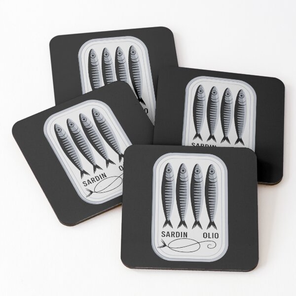 Item preview, Sardine Tin in White Hand Drawn Preppy Aesthetic designed and sold by Dressed For  Duty.