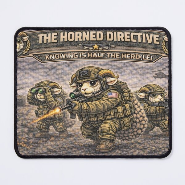 Item preview, The Horned Directive – Sheep-I Joe Command Ops Parody designed and sold by Thpoar.