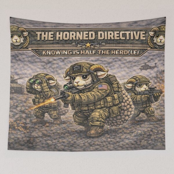 Item preview, The Horned Directive – Sheep-I Joe Command Ops Parody designed and sold by Thpoar.