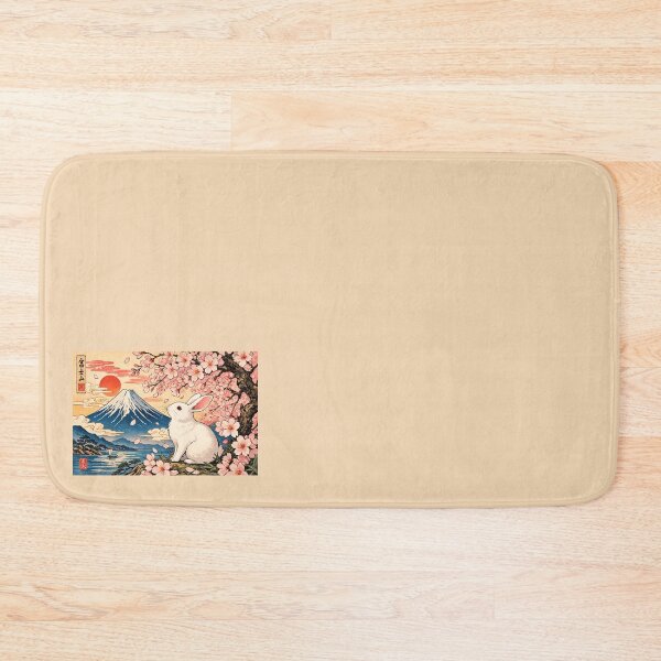 Item preview, Ukiyo-e Rabbit: Beautiful Mt. Fuji and Sakura designed and sold by SakuraMarket26.