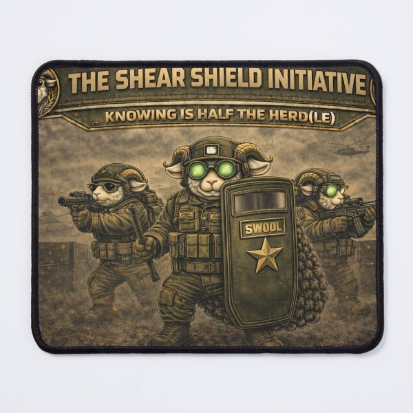 Item preview, The Shear Shield Initiative – Sheep-I Joe Defense Squad Parody designed and sold by Thpoar.