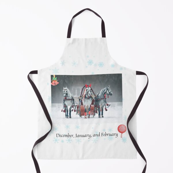 Item preview, Winter Months. Three Horses Pulling a Sled. designed and sold by ShrimpAndGrits.