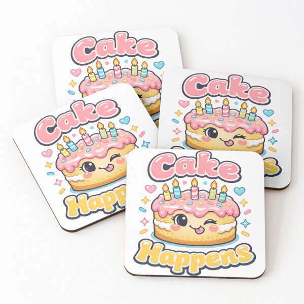 Item preview, Cake Happens – Funny Cake Pun Dessert Humor Design designed and sold by rushaib.