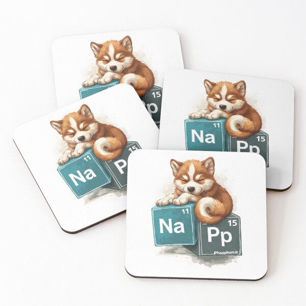 Item preview, Nap Chemistry Pun Husky – Periodic Table Science Humor designed and sold by owi-art.