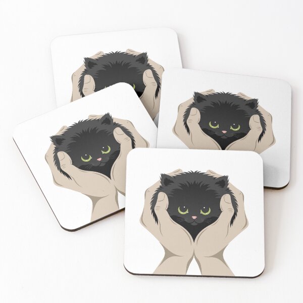 Item preview, Cozy Black Kitten in Gentle Hands designed and sold by Stellar Geometry.