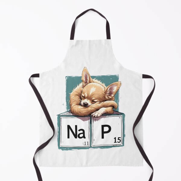 Item preview, Nap Chemistry Pun Chihuahua – Periodic Table Science Humor designed and sold by owi-art.