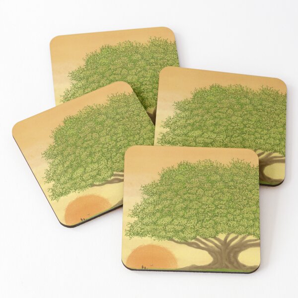 Item preview, Three friends standing by a large green tree designed and sold by greenPQBstudio.