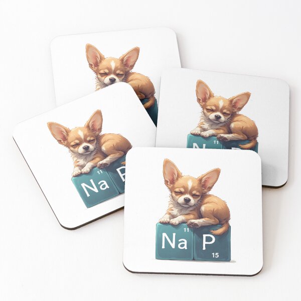 Item preview, Nap Chemistry Pun Chihuahua – Periodic Table Science Humor designed and sold by owi-art.