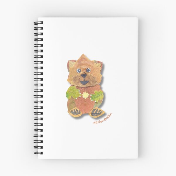 Item preview, Bear made from autumn leaves - character from The Feel-good Button designed and sold by FeelGoodButton.