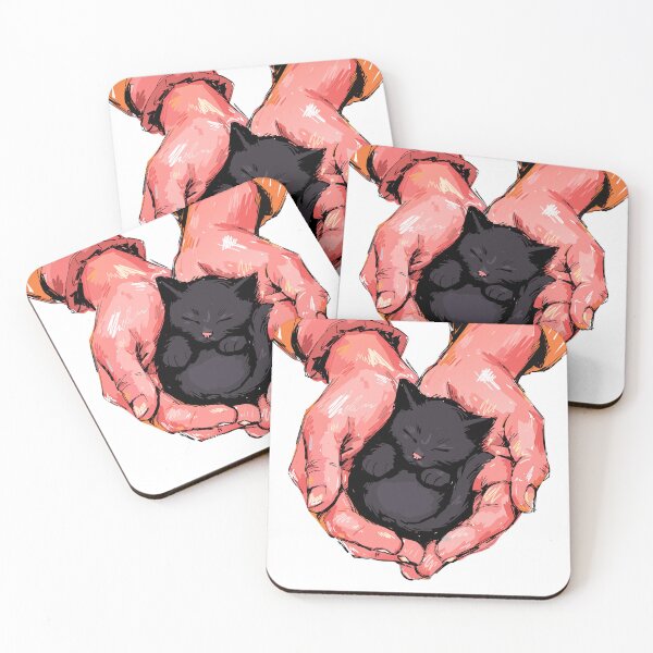 Item preview, Cozy Black Kitten in Gentle Hands designed and sold by Stellar Geometry.
