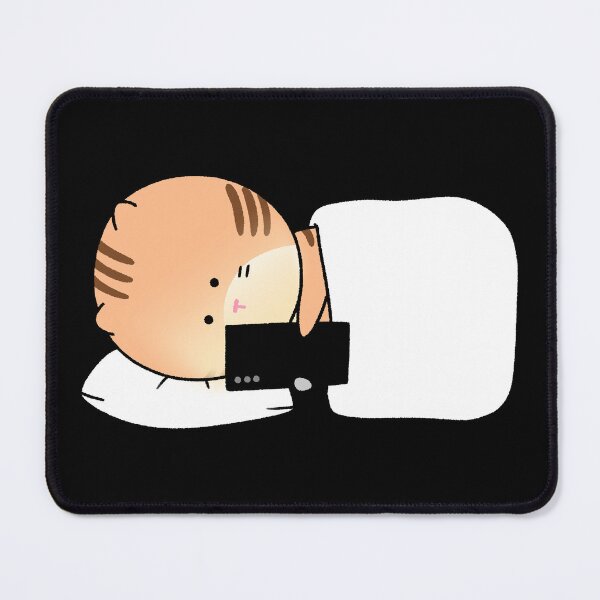 Item preview, Lazy Ginger Cat Using Smartphone in Bed designed and sold by ubborn.