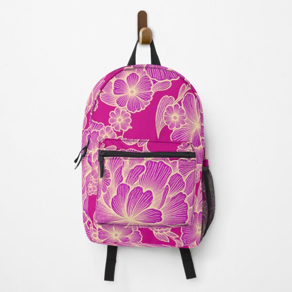 Item preview, Didyme – Vibrant Pink Baroque Floral Pattern designed and sold by Le royaume des fleurs.
