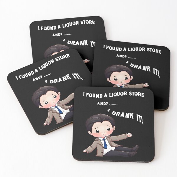 Item preview, I Found A Liquor Store And I Drank It Funny Castiel Quote designed and sold by Say It With Ink.
