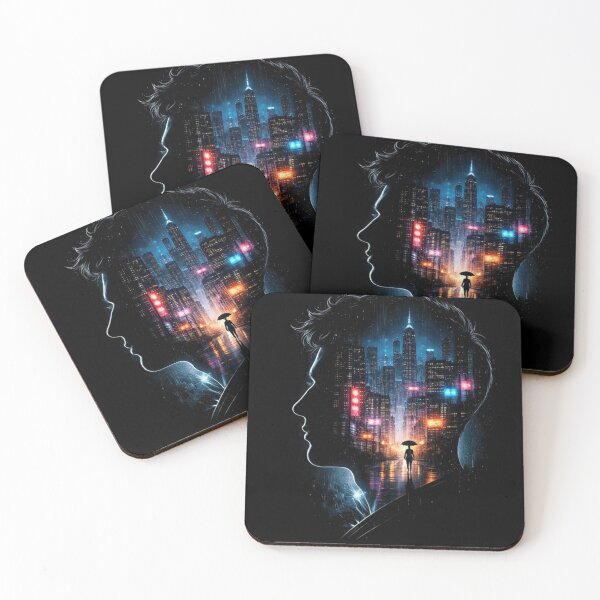 Item preview, Cosmic City Head Silhouette – Universe Mind Art designed and sold by RØNI AI.