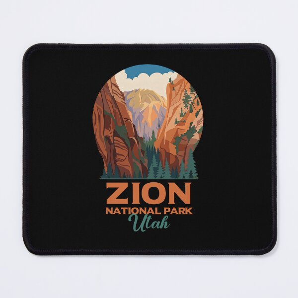 Item preview, Zion National Park Utah Vintage Nature Illustration designed and sold by LinaValearte.