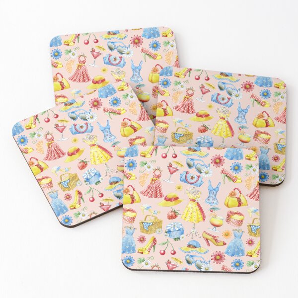 Item preview, Cute Retro Summer Fashion Illustration Pattern designed and sold by LCWaterworth.