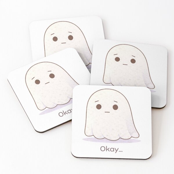 Item preview, Okay Ghost | Cute Kawaii Aesthetic | Awkward Mood Design designed and sold by The Mood Index.
