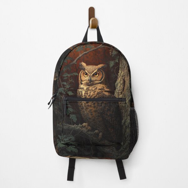 Item preview, A Great Horned Owl perched on an ancient oak at dusk, Birds in Motion designed and sold by CDC40.