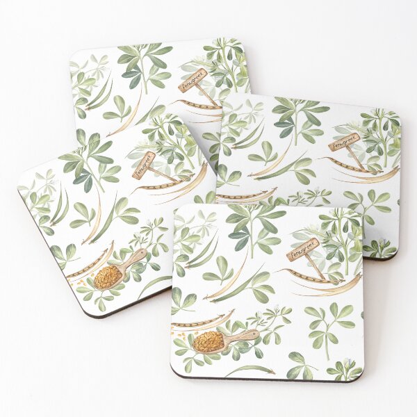 Item preview, Botanical Pattern of Fenugreek designed and sold by Flowersforbear.