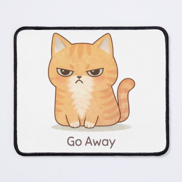 Item preview, Go Away Cat | Cute Kawaii Aesthetic | Grumpy Mood Design designed and sold by The Mood Index.
