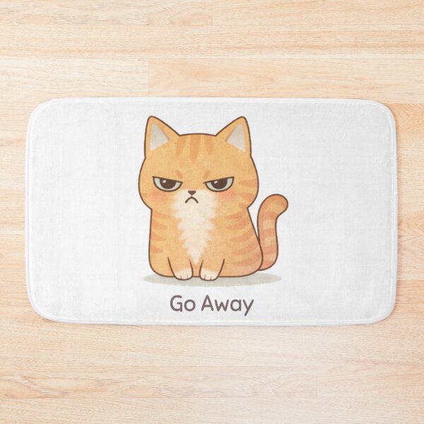 Item preview, Go Away Cat | Cute Kawaii Aesthetic | Grumpy Mood Design designed and sold by The Mood Index.