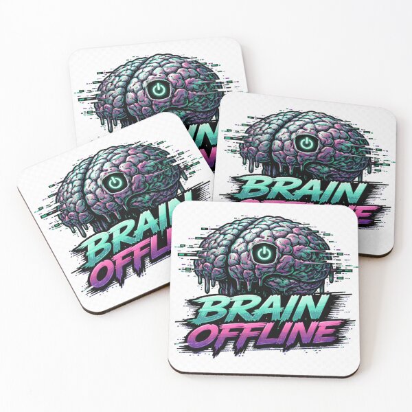 Item preview, Brain Offline T-Shirt designed and sold by MyseryInk Shop.