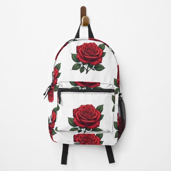 Item preview, Vibrant Crimson Rose Illustration - Classic Red Botanical Art designed and sold by Golden Threads Studio.