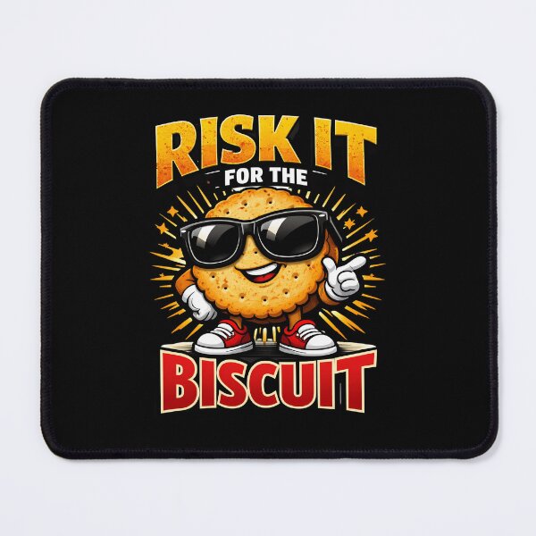 Item preview, Risk It For The Biscuit - Funny Cracker Mascot | Humorous Motivational designed and sold by Cree8if.