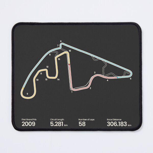 Item preview, Abu Dhabi Yas Marina Circuit | UAE Grand Prix Motorsports Circuit Map designed and sold by aio.