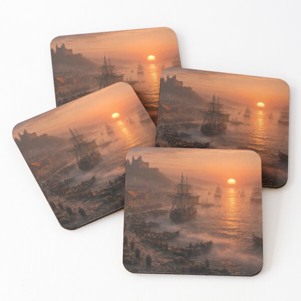 Item preview, Harbor view at sunrise designed and sold by CorpusErectus.